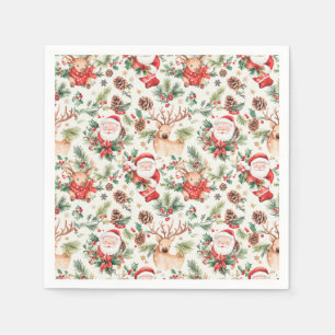 Serviette En Papier Noël Festif Père Noël