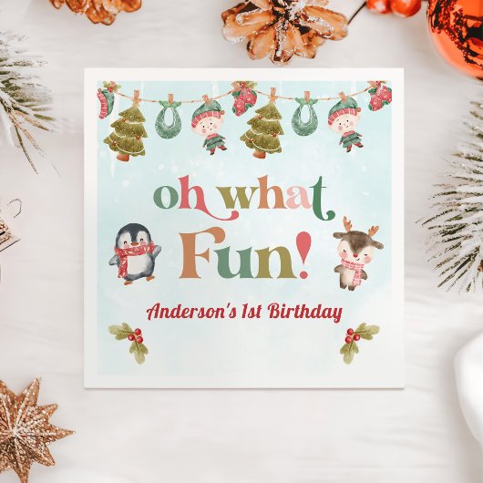 Serviette En Papier Noël Fête d'anniversaire