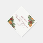 Serviette En Papier Noël Fête des mariées florale hiver (Coin)