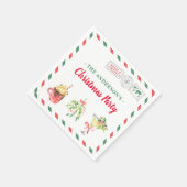 Serviette En Papier Noël Fête Dîner Customisé Cocktail (Coin)