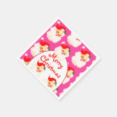 Serviette En Papier Noël Fête du Père Noël PInk (Coin)