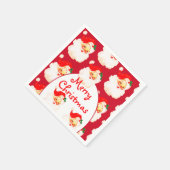Serviette En Papier Noël Fête du Père Noël Rouge (Coin)