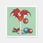 Serviette En Papier Noël Fête Joie Dragon (Devant)