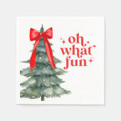 Serviette En Papier Noël Fête Oh Quel Amusement (Devant)