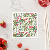 Serviette En Papier Noël Fête Whimsical Floral Berries (En situation)