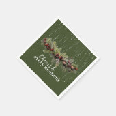 Serviette En Papier Noël Garland et les étoiles de tir Chérir (Coin)