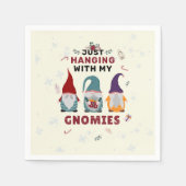 Serviette En Papier Noël Gnome Famille mignonne Hanging Out Gnomies (Devant)
