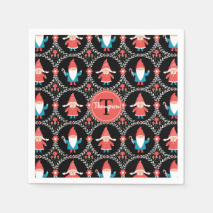 Serviette En Papier Noël Gnome mignonne