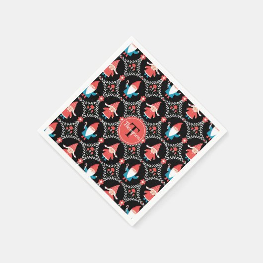 Serviette En Papier Noël Gnome mignonne (Coin)