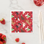 Serviette En Papier Noël Goldendoodle Labradoodle serviettes (En situation)