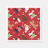 Serviette En Papier Noël Goldendoodle Labradoodle serviettes (Devant)