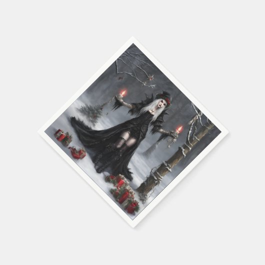 Serviette En Papier Noël gothique (Coin)