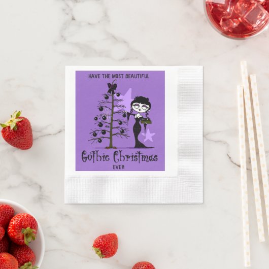 Serviette En Papier Noël gothique le plus beau jamais (En situation)