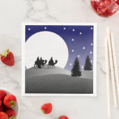 Serviette En Papier Noël Graphique des Trois Sages Hommes (En situation)
