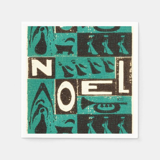 Serviette En Papier Noel Green (Devant)