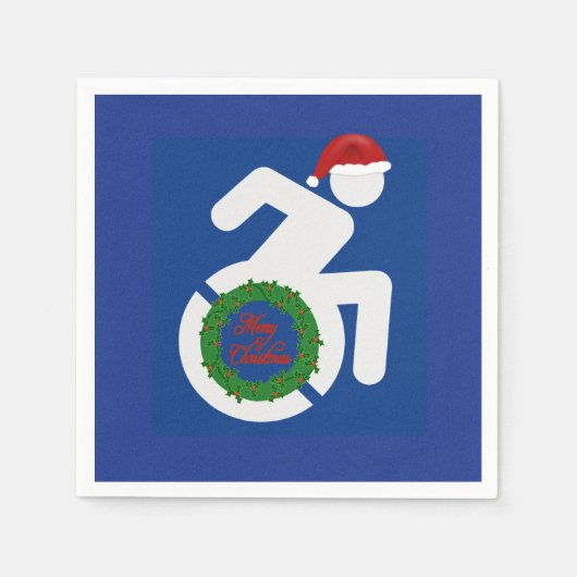 Serviette En Papier Noël Handicapé (Devant)