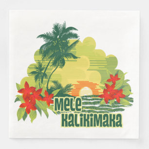 Serviette En Papier Noël hawaïen de Mele Kalikimaka