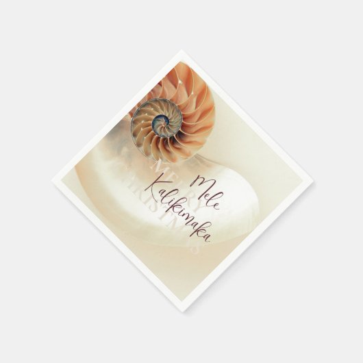 Serviette En Papier Noël hawaïen élégant Shell (Coin)