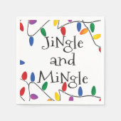 Serviette En Papier Noël Jingle Lights Cocktail Party Napkins (Devant)