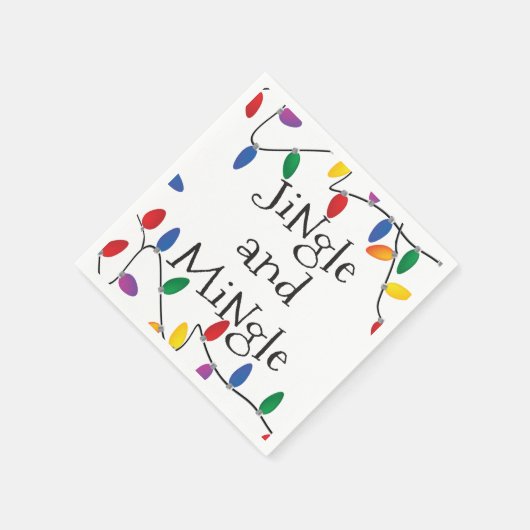 Serviette En Papier Noël Jingle Lights Cocktail Party Napkins (Coin)
