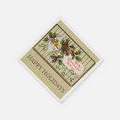 Serviette En Papier Noël Joy Joyeuses Joyeuses Fêtes (Coin)