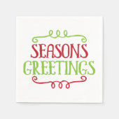 Serviette En Papier Noël Joyeuses Fêtes Napkin (Devant)