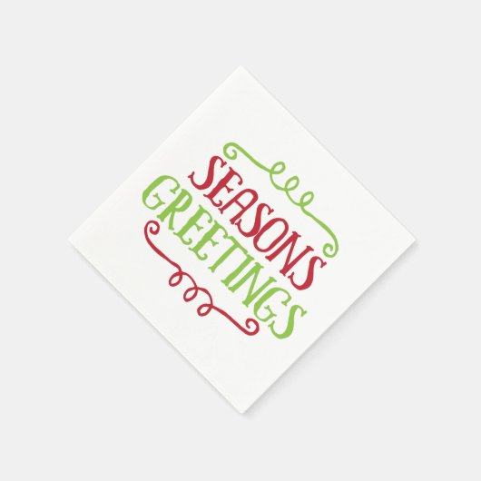 Serviette En Papier Noël Joyeuses Fêtes Napkin (Coin)
