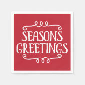 Serviette En Papier Noël Joyeuses Fêtes Napkin (Devant)