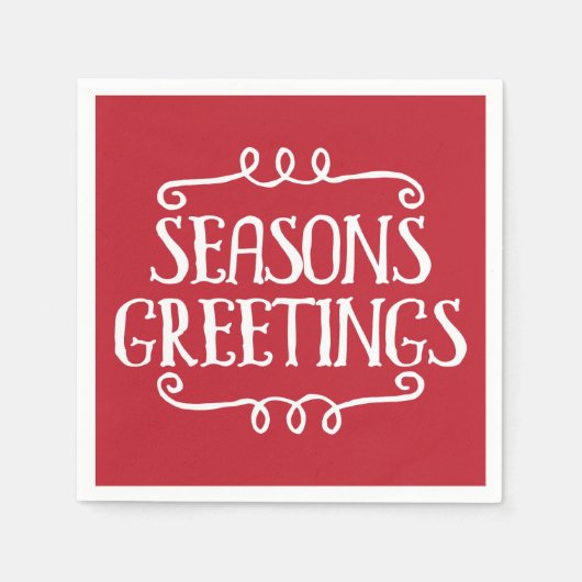 Serviette En Papier Noël Joyeuses Fêtes Napkin (Devant)