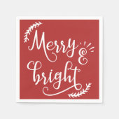 Serviette En Papier Noël joyeux et lumineux (Devant)