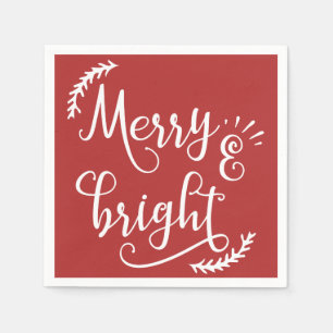 Serviette En Papier Noël joyeux et lumineux