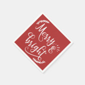 Serviette En Papier Noël joyeux et lumineux (Coin)