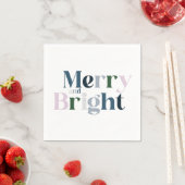 Serviette En Papier Noël Joyeux Et Lumineux Moderne (En situation)
