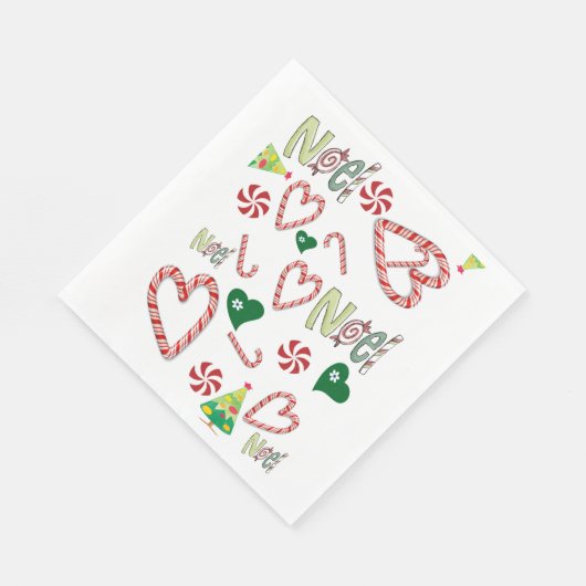 Serviette En Papier Noel, Joyeux Noël Père Noël Napkins (Coin)