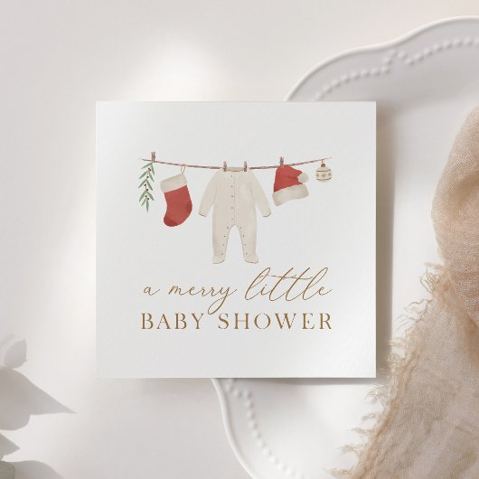 Serviette En Papier Noël Joyeux petit Baby shower