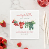 Serviette En Papier Noël Joyeux petit Baby shower Hommes Neutre (En situation)