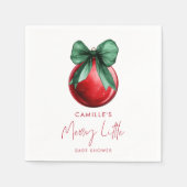 Serviette En Papier Noël Joyeux petit papier Baby shower Napkin (Devant)