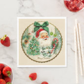 Serviette En Papier Noël Kitschmas nostalgique  (En situation)