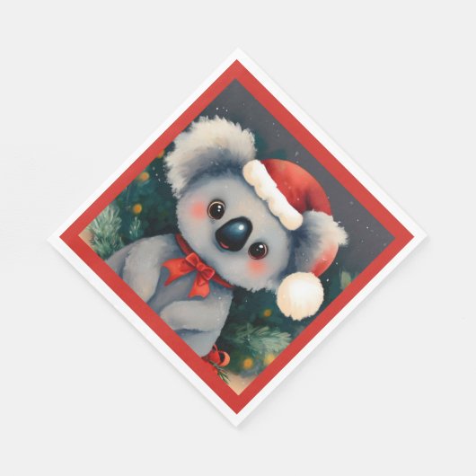 Serviette En Papier Noël Koala 1 (Coin)