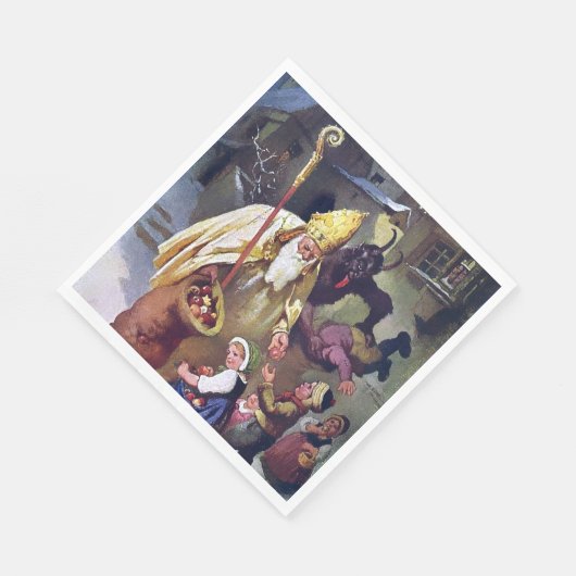 Serviette En Papier Noël Krampus (Coin)