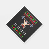 Serviette En Papier Noël laid Noël haltère (Coin)