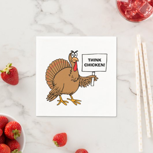 Serviette En Papier Noël le plus drôle Turquie plaisanter Pensez poule (En situation)