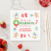 Serviette En Papier Noël le plus ONEDERFUL Premier anniversaire (En situation)
