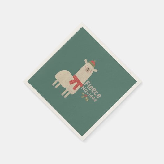 Serviette En Papier Noël Llama Pun : Fleece Navidad (Coin)