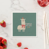 Serviette En Papier Noël Llama Pun : Fleece Navidad (En situation)