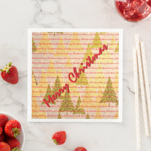 Serviette En Papier Noël Luxe Arbres de Noël Festifs