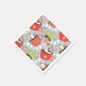 Serviette En Papier Noël Marshmallow Snowman Hot Cocos (Coin)