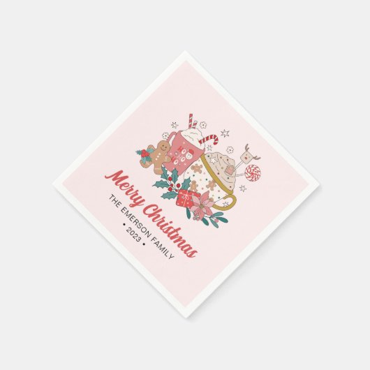 Serviette En Papier Noël mignon (Coin)