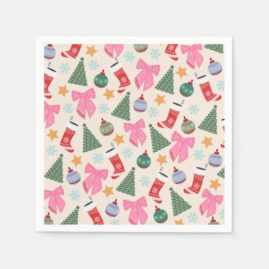 Serviette En Papier Noël mignon (Devant)