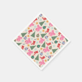 Serviette En Papier Noël mignon (Coin)